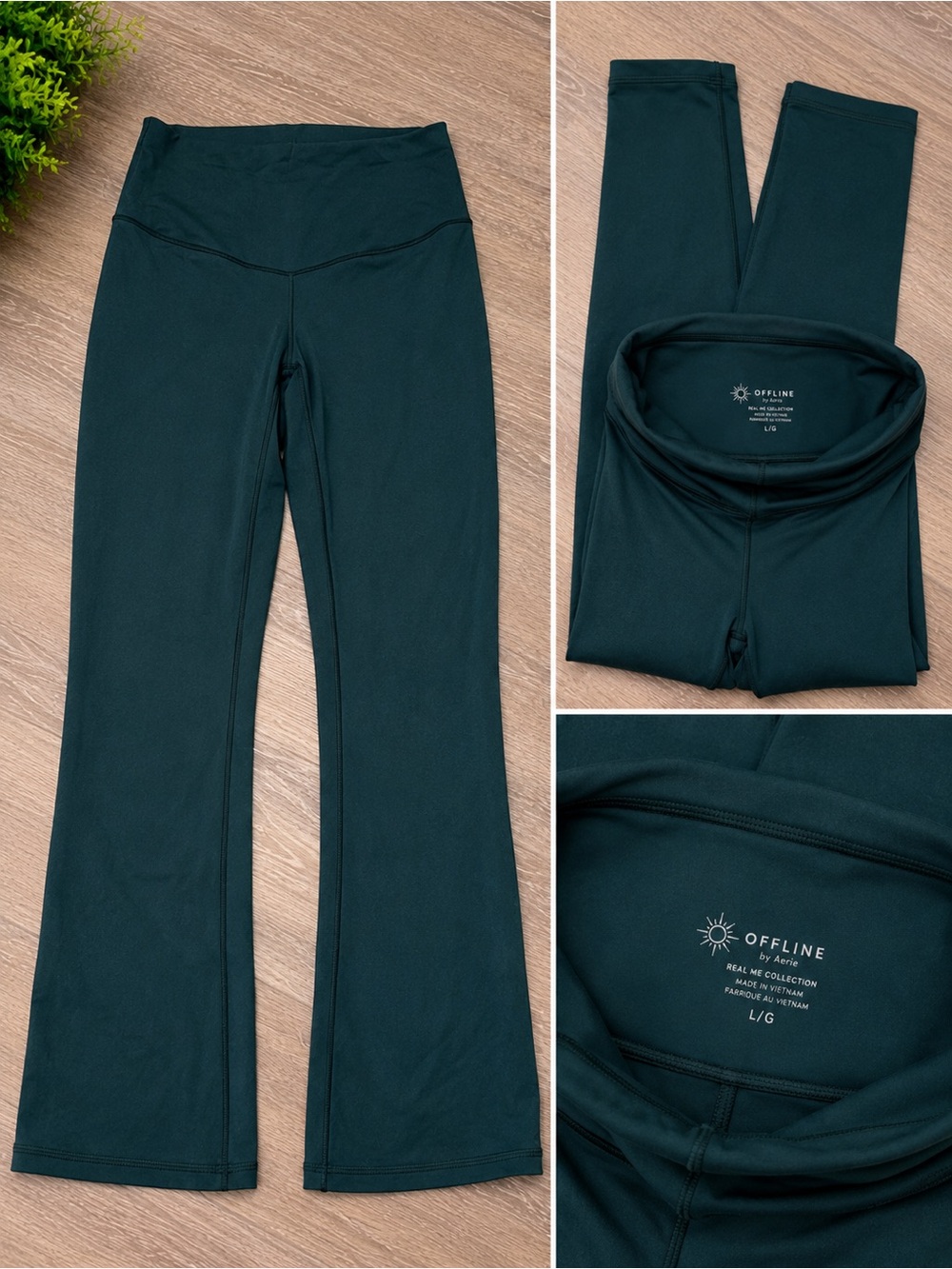 aerie Dark Teal Bootcut Leggings